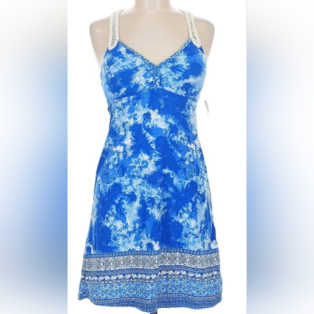 No Boundaries Blue and White Dress